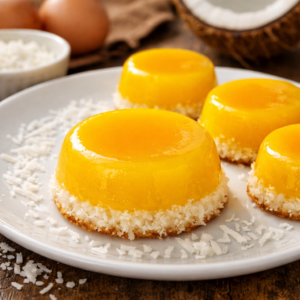 quindim brasileiro receita simples com coco fresco