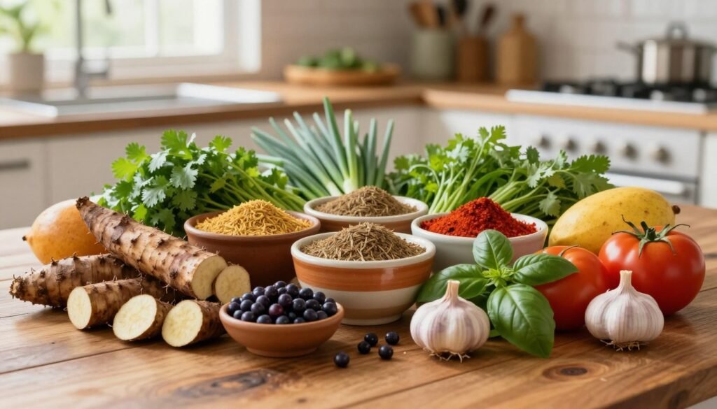 ingredientes locais para receitas internacionais