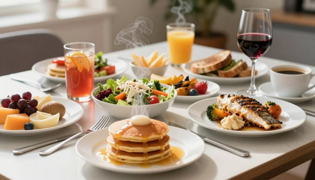 tipos de refeições  do dia