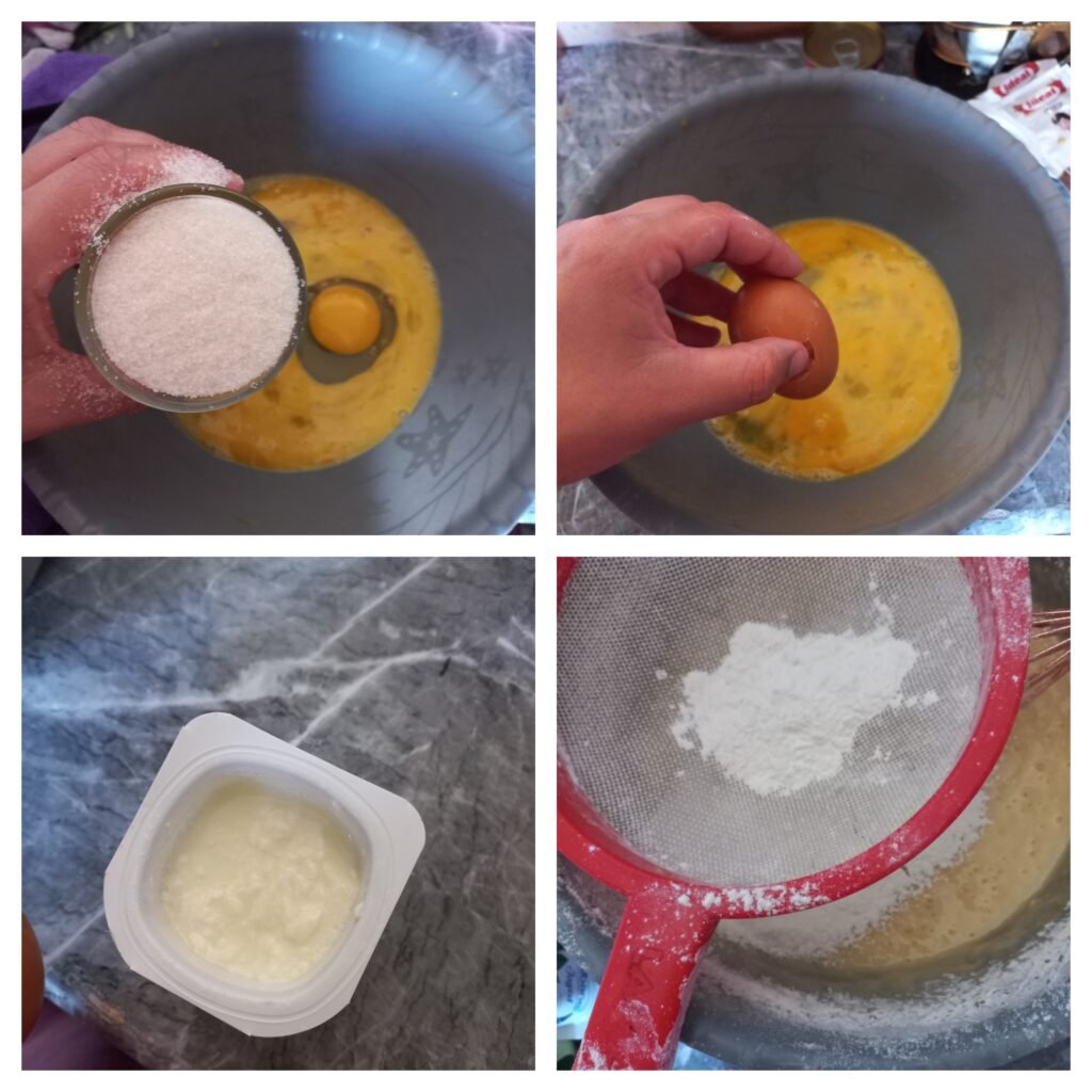 Ingredientes do bolo