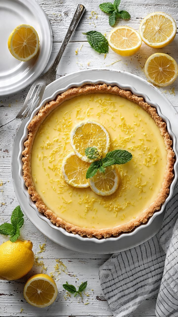 Tartes doces : tarte  de limão fácil com massa crocante e recheio cremoso